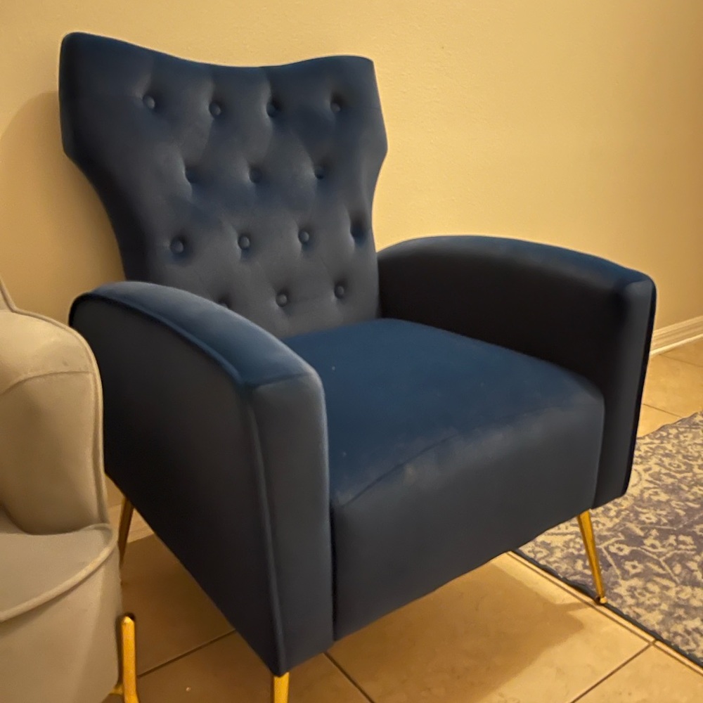 Brand New Blue Accent chair.
